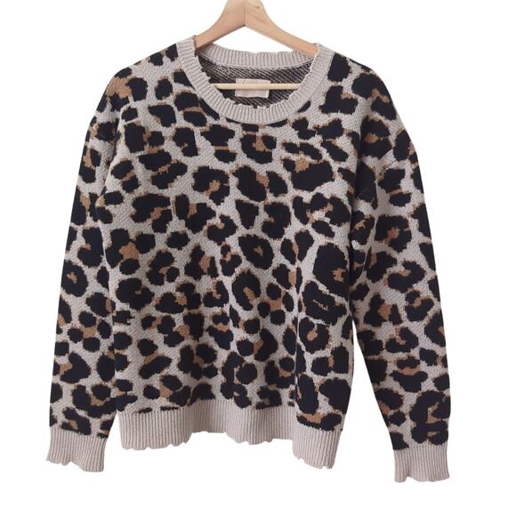 Zadig & Voltaire Sweater Top Womens Small Cheetah Leopard 100% Cashmere $640 - Picture 3 of 9